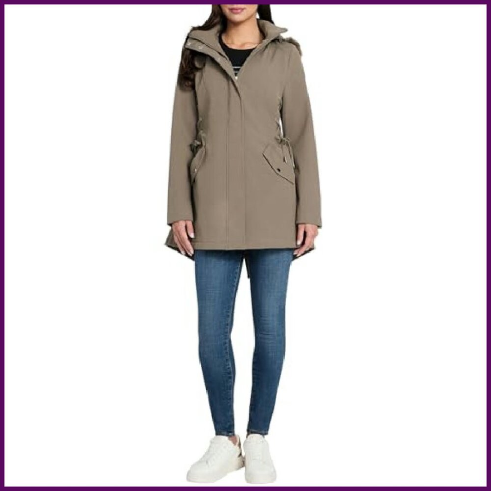 Mid-Length Softshell Jacket Waterproof Windproof … - image 4